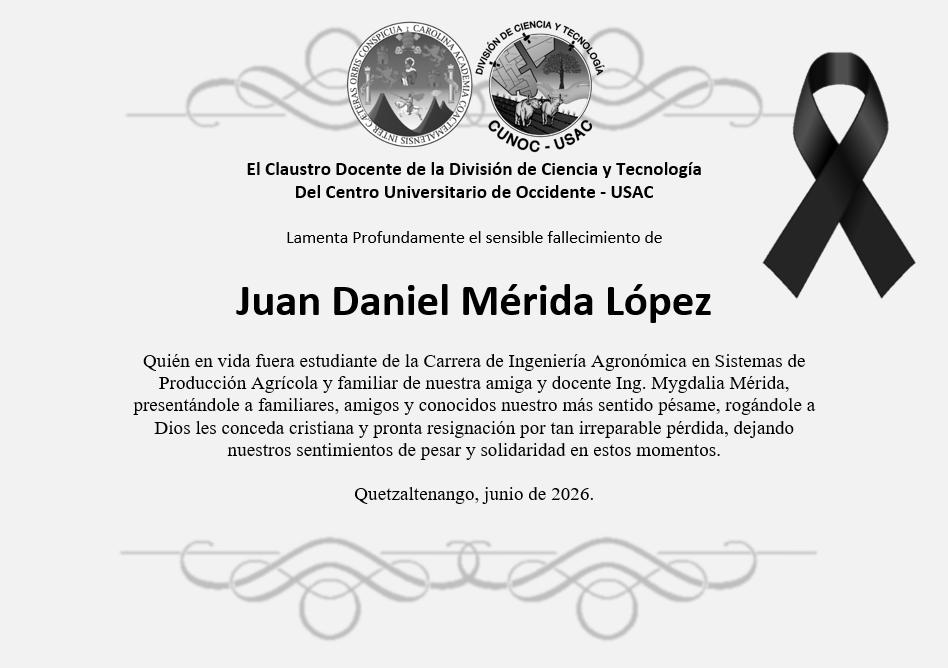 Esquela Juan Daniel Mérida