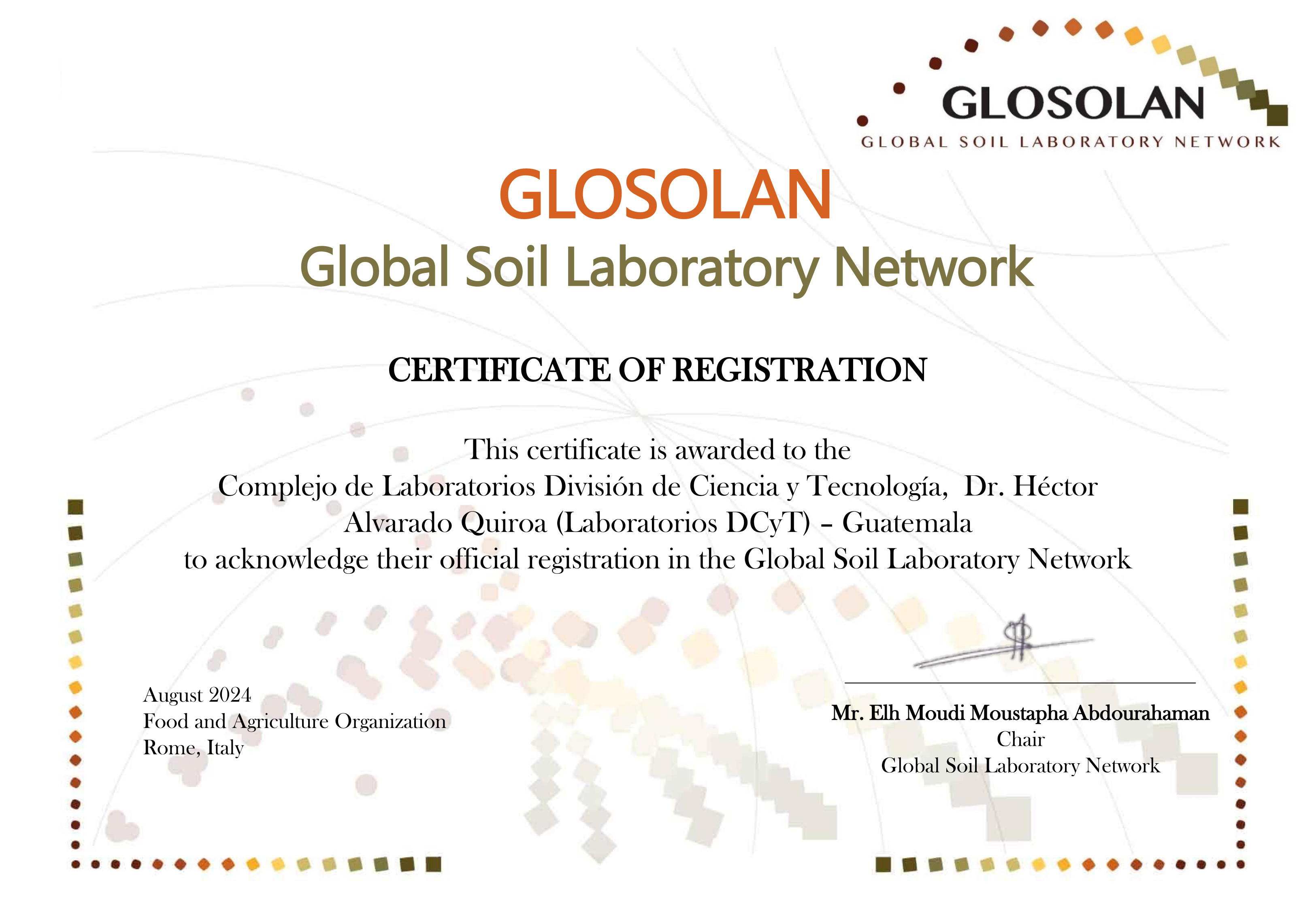 Miembros de la Red Global GLOSOLAN de Laboratorios